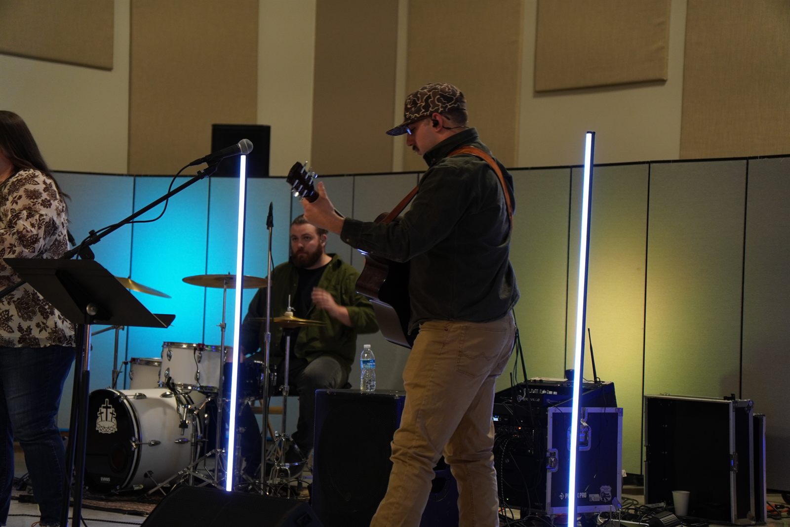 The full band playing together